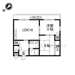 コンフォールパオ 1階2LDKの間取り