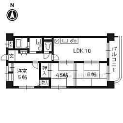 グランビア京都 4階3LDKの間取り