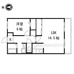 グリーンサム弐番館 5階1LDKの間取り