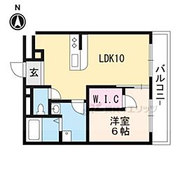 リバティハイツ 4階1LDKの間取り