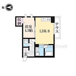 SHAMAISON MIYAZU 1階1LDKの間取り