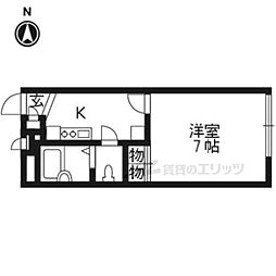 JR東海道・山陽本線 桂川駅 徒歩2分の賃貸アパート 2階1Kの間取り