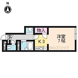 エスペランサ 1階1Kの間取り