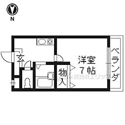 メゾン・エンジュ 2階1Kの間取り