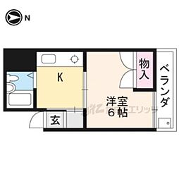 メゾンアイゼン 1Kの間取図画像