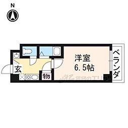 グランランヴェール 1Kの間取図画像