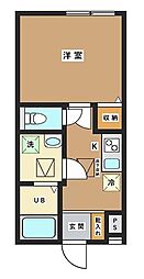 Sazanka 1Kの間取図画像
