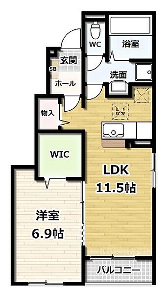 グリーンハイツ加茂I 101｜京都府木津川市加茂町里中門伝(賃貸アパート1LDK・1階・44.17㎡)の写真 その2