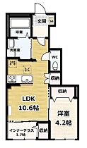 仮）久御山町佐古内屋敷新築アパートA棟 106 ｜ 京都府久世郡久御山町佐古内屋敷（賃貸アパート1LDK・1階・42.15㎡） その2