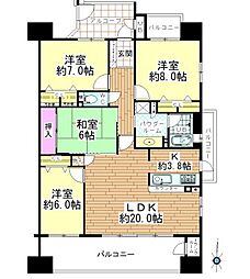 フレストステージ師勝 4LDKの間取図画像