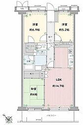 エステ・コート北柏参番館 3LDKの間取図画像