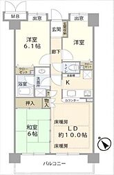 ダイアパレス桜木3 3LDKの間取図画像
