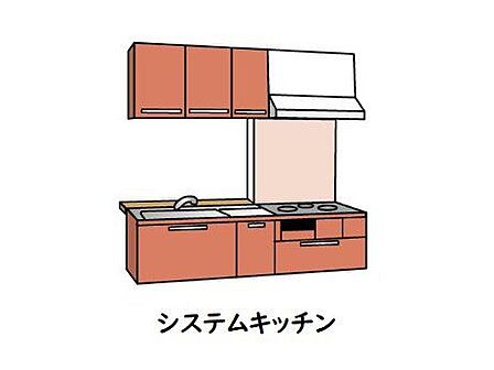 ★掃除やお手入れのしやすいシステムキッチンを採用。収納力もありスッキリ片付きます