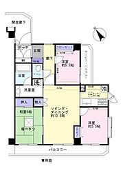ダイアパレス蘇我 3LDKの間取図画像