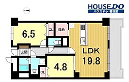 シャンボール千種 2LDKの間取図画像