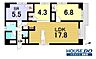 間取り：専有面積74.28m2の2SLDK。