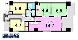 三井東別院ハイツ 4LDKの間取図画像