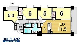シーアイマンション上前津 4LDKの間取図画像