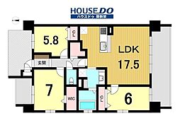 カルティア瓢箪山2 3LDKの間取図画像