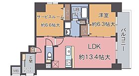 ラルジュルーセントオーデン難波  ｜ 大阪府大阪市浪速区桜川1丁目（賃貸マンション2LDK・13階・62.72㎡） その2