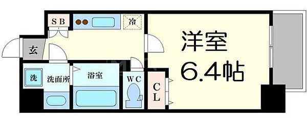 ジアコスモ九条シエル ｜大阪府大阪市西区九条南3丁目(賃貸マンション1K・2階・22.88㎡)の写真 その2