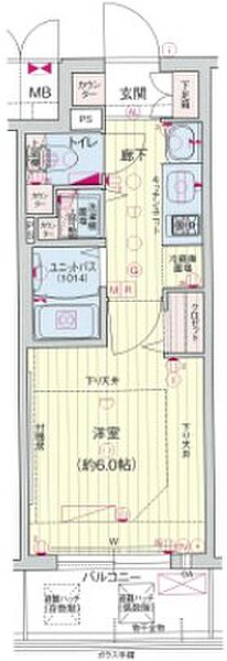 プレサンス堺筋本町フィリア ｜大阪府大阪市中央区本町橋(賃貸マンション1K・8階・21.00㎡)の写真 その2