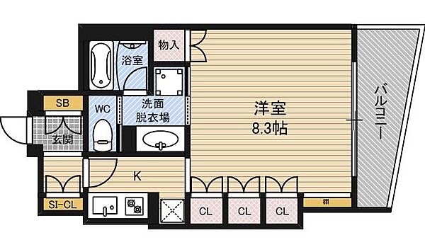 リーガル四ツ橋筋 ｜大阪府大阪市西区京町堀1丁目(賃貸マンション1K・9階・32.18㎡)の写真 その5