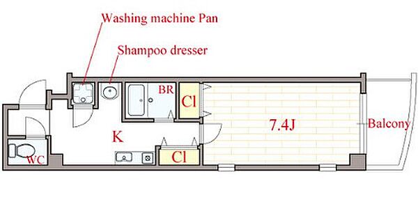 ＭＡＲＩＯＮ　ＫＩＴＡＨＯＲＩＥ　ＡＮＮＥＸ ｜大阪府大阪市西区北堀江3丁目(賃貸マンション1K・11階・25.58㎡)の写真 その2