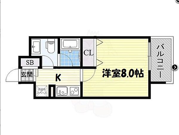 ディオレクレスト東心斎橋 ｜大阪府大阪市中央区東心斎橋1丁目(賃貸マンション1K・9階・24.50㎡)の写真 その2