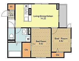 Virgo 2階2LDKの間取り