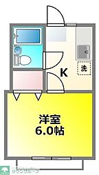 アイオワ 2階1Kの間取り