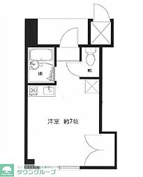 Cornusハイツ 3階ワンルームの間取り