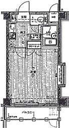 メインステージ東高円寺 7階1Kの間取り