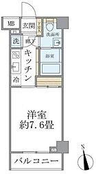 YOU　I　COURT 2階1Kの間取り