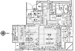 デュオ・スカーラ中野坂上 5階1DKの間取り