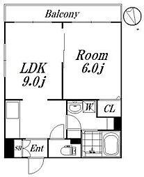 第1野村ビル 3階1LDKの間取り