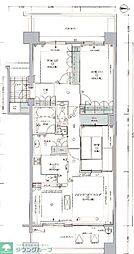 クリオレミントンヴィレッジ国立 8階3LDKの間取り