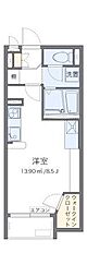 レオネクストテネレッツア ワンルームの間取図画像