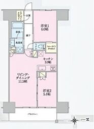 トラープランド翠命館 2LDKの間取図画像