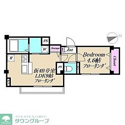 三鷹市新川6丁目マンション 1LDKの間取図画像