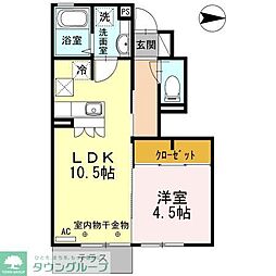 アリエッタ南町 1LDKの間取図画像