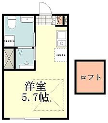 ファーストハウス武蔵境 ワンルームの間取図画像