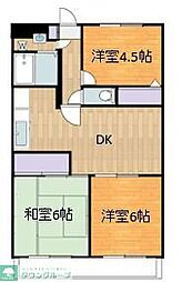 ベルメゾン欅 3DKの間取図画像