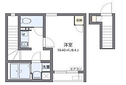 CLEINOウェストコート 1Kの間取図画像