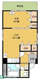 メゾン宮前 1LDKの間取図画像
