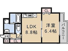 大阪府東大阪市小阪1丁目（賃貸マンション1LDK・4階・39.70㎡） その2