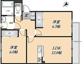 ルナロッサＡ棟 202 ｜ 大阪府東大阪市加納7丁目4-6（賃貸アパート2LDK・2階・55.27㎡） その2