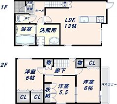 大阪府東大阪市足代南1丁目（賃貸一戸建3LDK・1階・79.01㎡） その2