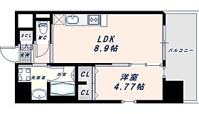 大阪府東大阪市足代北1丁目（賃貸マンション1LDK・8階・34.31㎡） その2