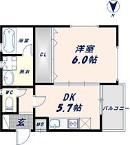 大阪府東大阪市小若江1丁目（賃貸アパート1DK・2階・31.23㎡） その2